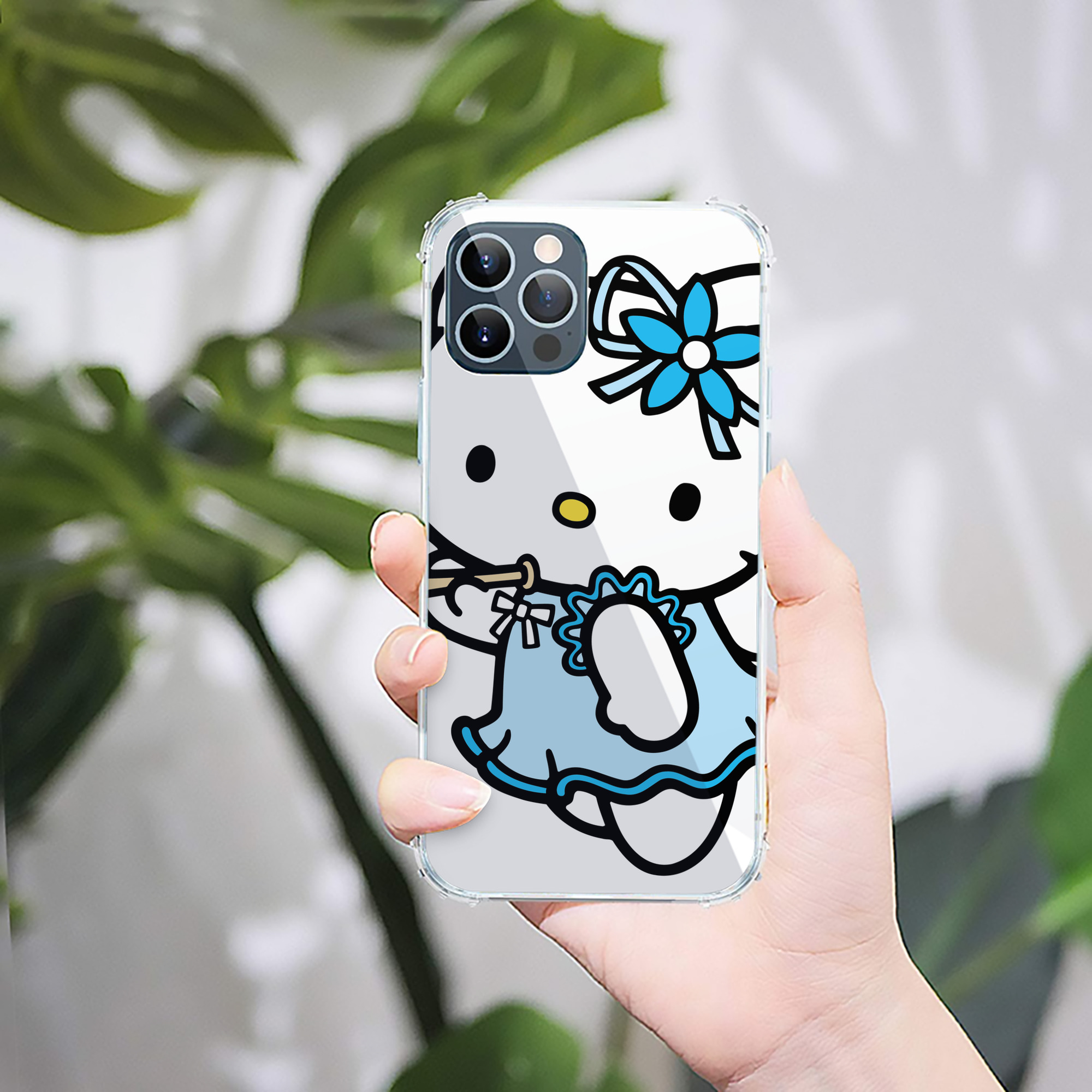 （画像用） Hello Kitty ハローキティ 【iPhone 12シリーズ対応】透明スマホケース（クリアソフトケース）